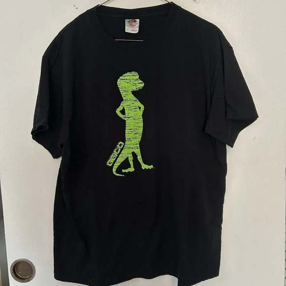 Fruit of the Loom Other - Vintage Geico Mens Short Sleeve Crewneck Graphic T-Shirt XL Black Green